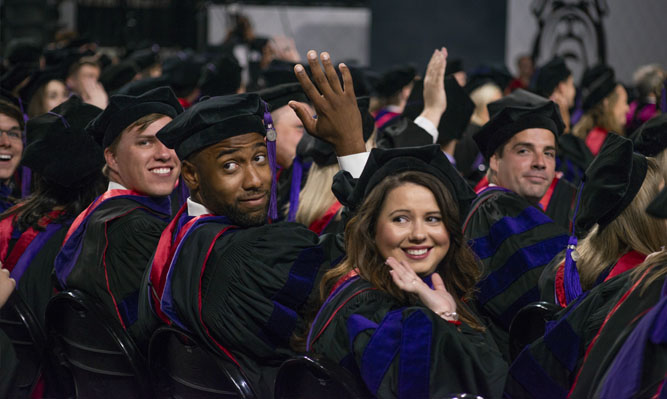 grads smiling