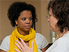 Small photo of collaboration in the Rusk Library
