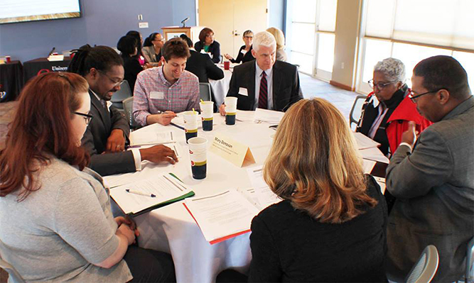 ADR event photo of table of people