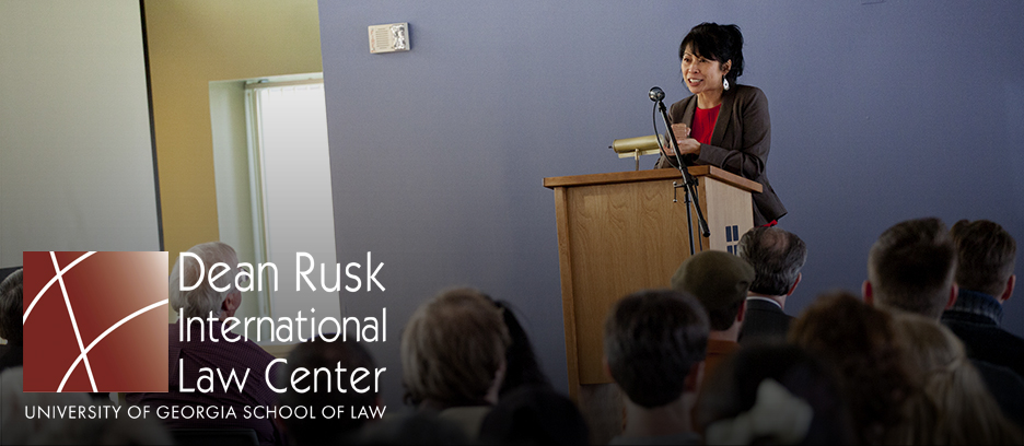 Loung Ung speaking in Rusk Walker Room