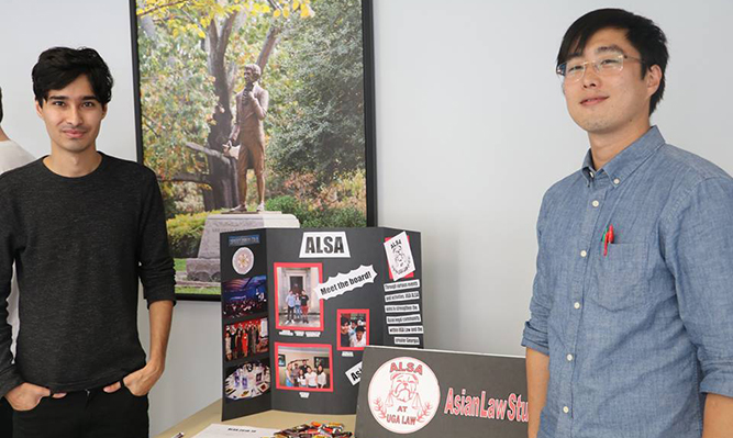 two asian law association students