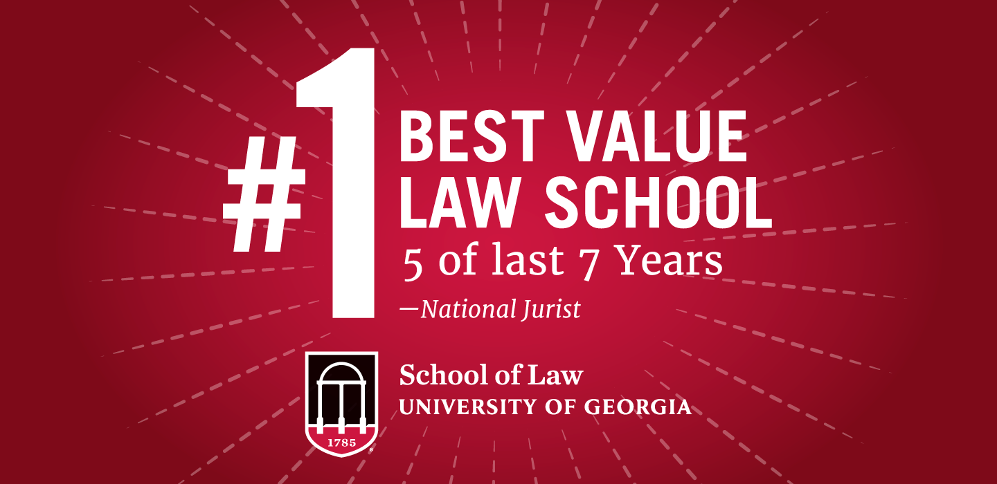 UGA #1 Best Value in legal education graphic