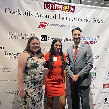 griego at georgia hispanic bar assoc event with fellow students