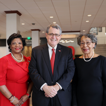 Yvette Daniels, Jere Morehead and Mary Frances Early