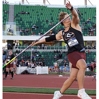 marc minichello throwing a javelin