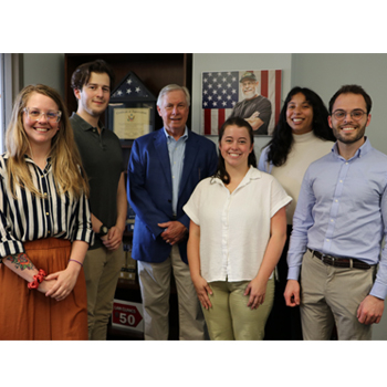 Jim Butler with Veterans Legal Clinic students
