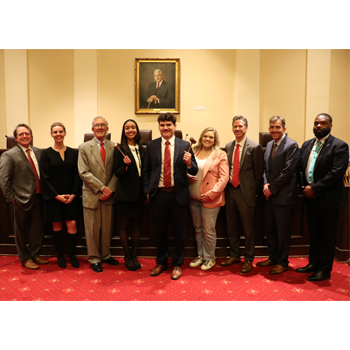 Group photo of those involved with the 2025 Beaird Competition