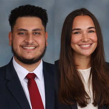Photo of students Kerrolls Gadelrab and Taylor Hoying