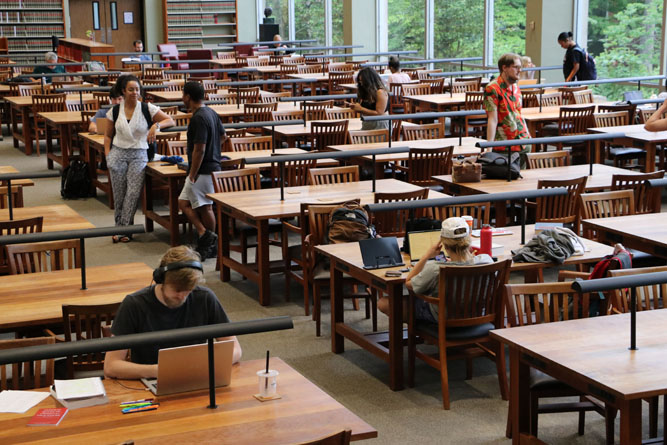 photo of students in library